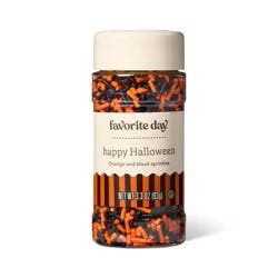Halloween Orange & Black Sprinkles - 3.3oz - Favorite Day™