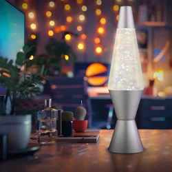 LAVA 14.5" Iridescent Glitter Novelty Table Lamp