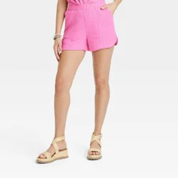 Women's High-Rise Pull-On Shorts - Universal Thread™ Pink L