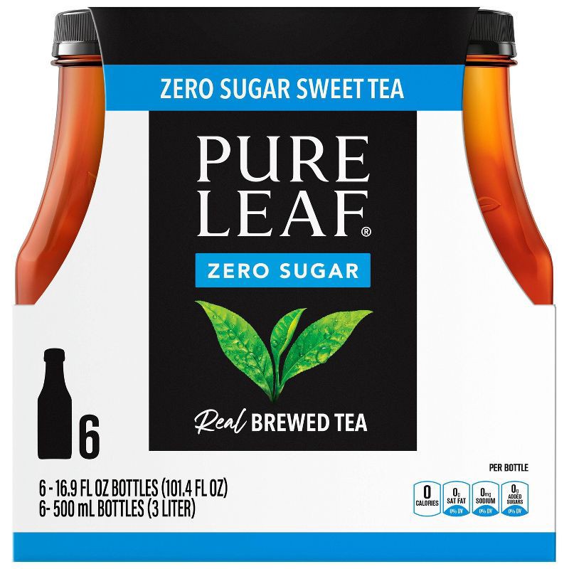 slide 2 of 7, PURE LEAF RTD Pure Leaf Zero Sugar Sweet Tea - 6pk/16.9oz Bottles, 6 ct; 16.9 oz