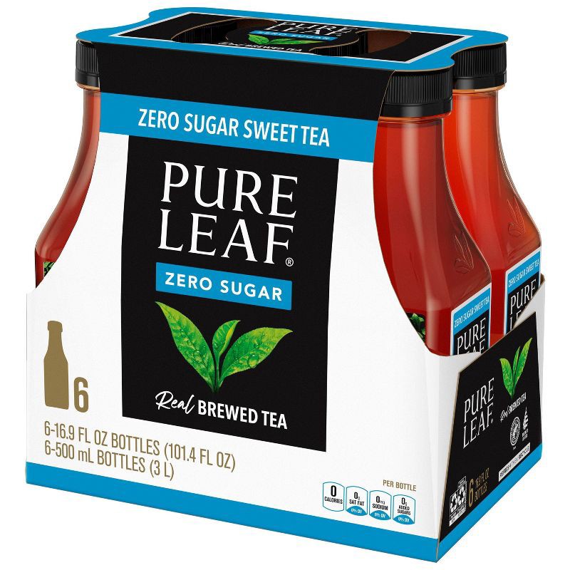 slide 3 of 5, PURE LEAF RTD Pure Leaf Zero Sugar Sweet Tea - 6pk/16.9oz Bottles, 6 ct; 16.9 oz