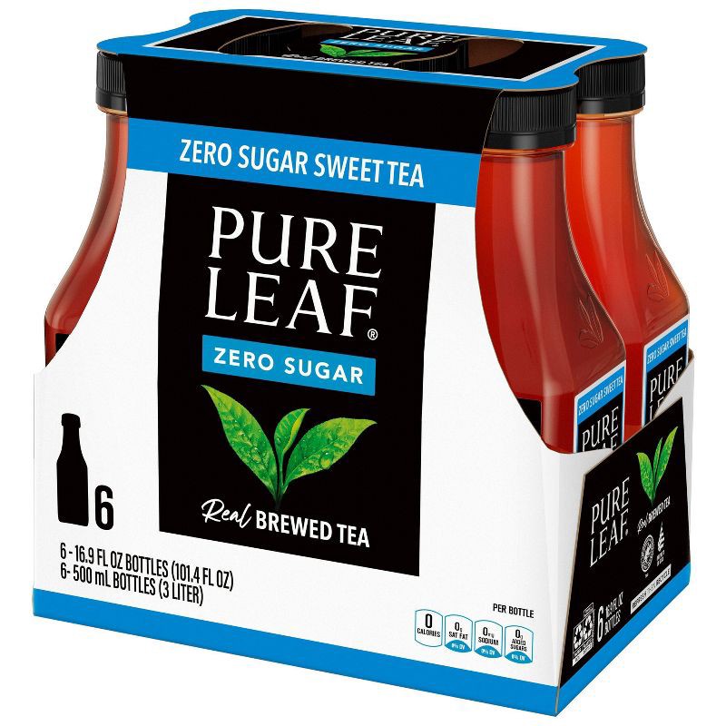 slide 4 of 7, PURE LEAF RTD Pure Leaf Zero Sugar Sweet Tea - 6pk/16.9oz Bottles, 6 ct; 16.9 oz