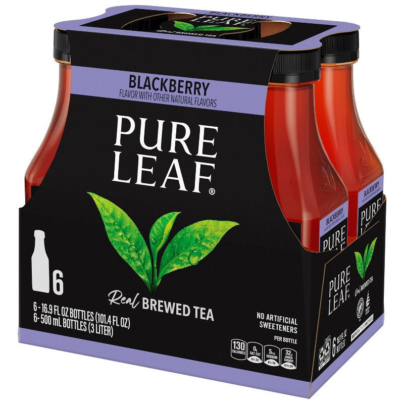 slide 3 of 7, PURE LEAF RTD Pure Leaf Blackberry Tea - 6pk/16.9oz Bottles, 6 ct; 16.9 oz
