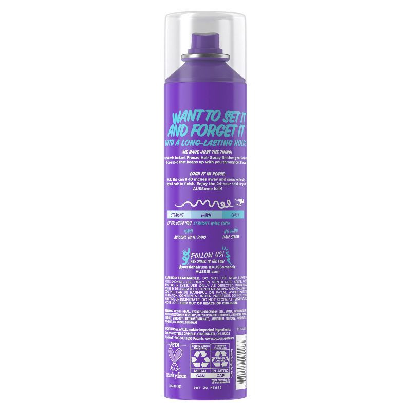 slide 12 of 12, Aussie Instant Freeze Aero Hair Spray - 10oz, 10 oz