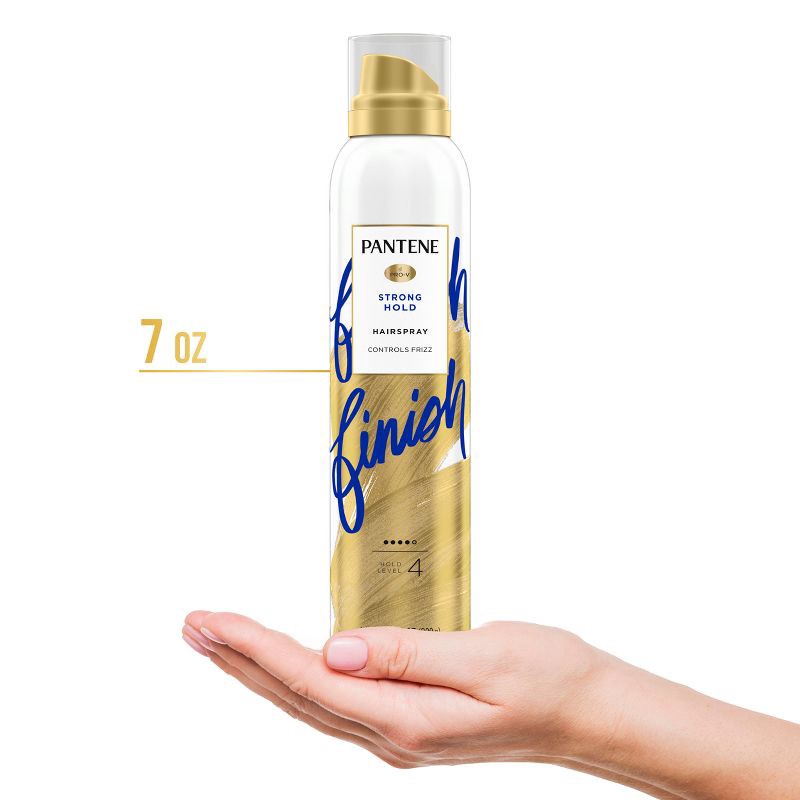 slide 6 of 8, Pantene Level 4 Strong Hold Anti-Humidity Hair Spray for Frizz Control - 7oz, 7 oz