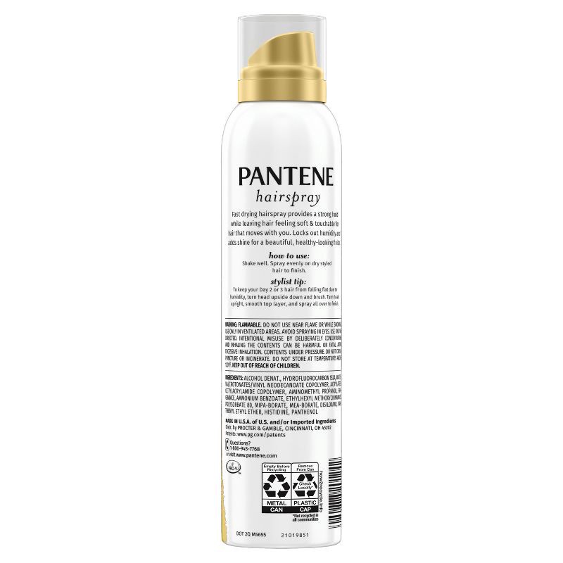 slide 8 of 8, Pantene Level 4 Strong Hold Anti-Humidity Hair Spray for Frizz Control - 7oz, 7 oz