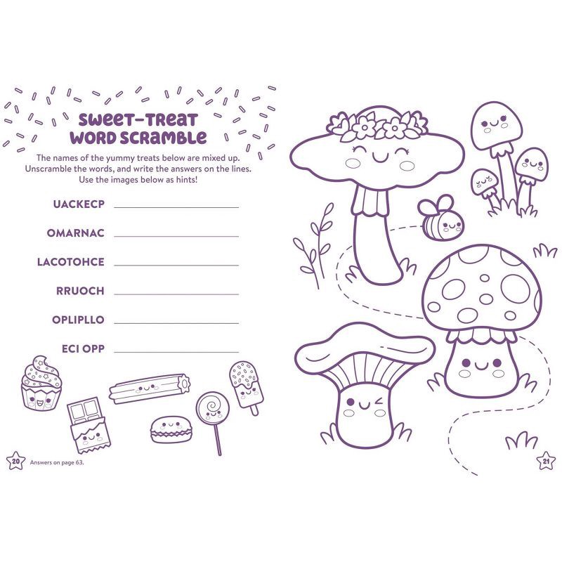 slide 2 of 5, Silver Dolphin Kawaii Cuties: Coloring Book with Rainbow Pencil - by Delaney Foerster (Paperback), 1 ct