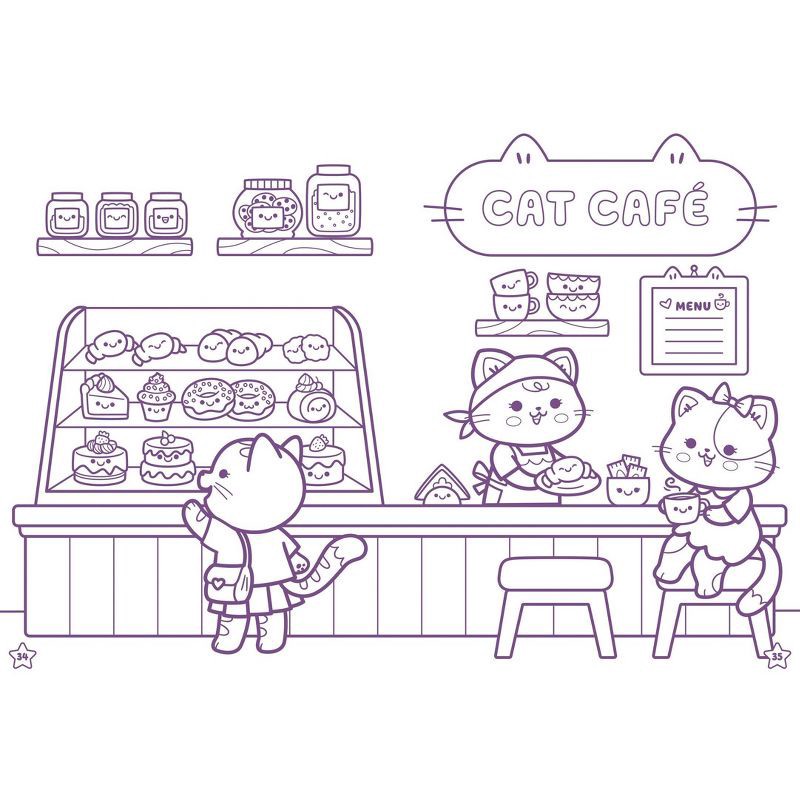 slide 4 of 5, Silver Dolphin Kawaii Cuties: Coloring Book with Rainbow Pencil - by Delaney Foerster (Paperback), 1 ct