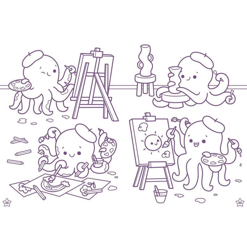 slide 5 of 5, Silver Dolphin Kawaii Cuties: Coloring Book with Rainbow Pencil - by Delaney Foerster (Paperback), 1 ct