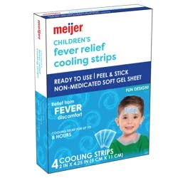 Meijer Fever Relief Cooling Strips for Kids