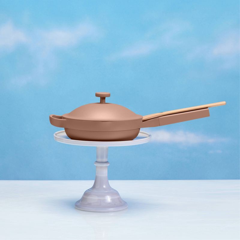 slide 2 of 5, Our Place 8.5" Ceramic Nonstick Mini Always Pan Spice: Ergonomic Handle, Stainless Steel, Even-Heating, Includes Spatula, 1 ct