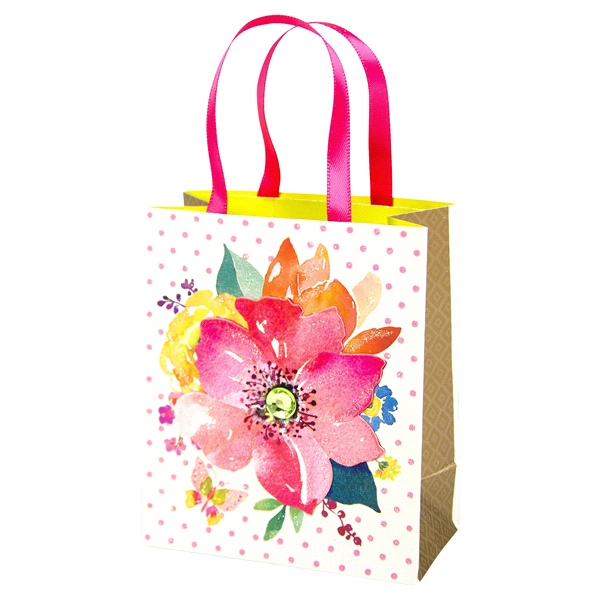 slide 1 of 1, Papyrus Watercolor Flowers Treat Bags, 1 ct