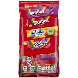 Mars Skittles, Skittles Gummies & Life Savers Gummies Candy Variety Bag Party Size - 18.56oz