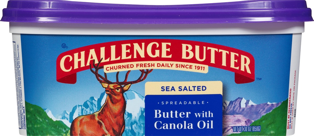 slide 3 of 11, Challenge Dairy Spreadable With Canola Oil Sea Salted Butter 30 oz, 30 oz