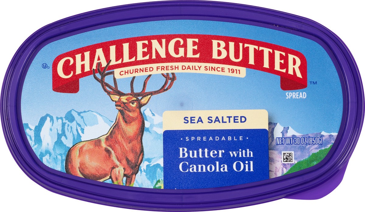 slide 8 of 11, Challenge Dairy Spreadable With Canola Oil Sea Salted Butter 30 oz, 30 oz