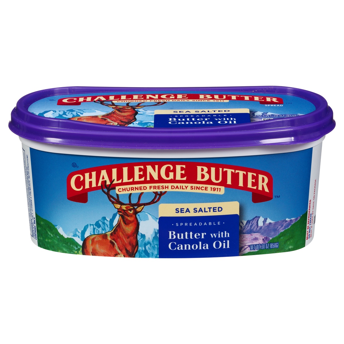 slide 1 of 8, Challenge Dairy Spreadable With Canola Oil Sea Salted Butter 30 oz, 30 oz