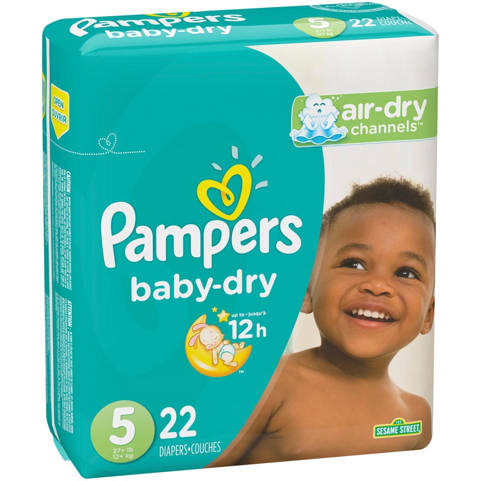 slide 2 of 3, Pampers Baby Dry Diapers, 22 ct