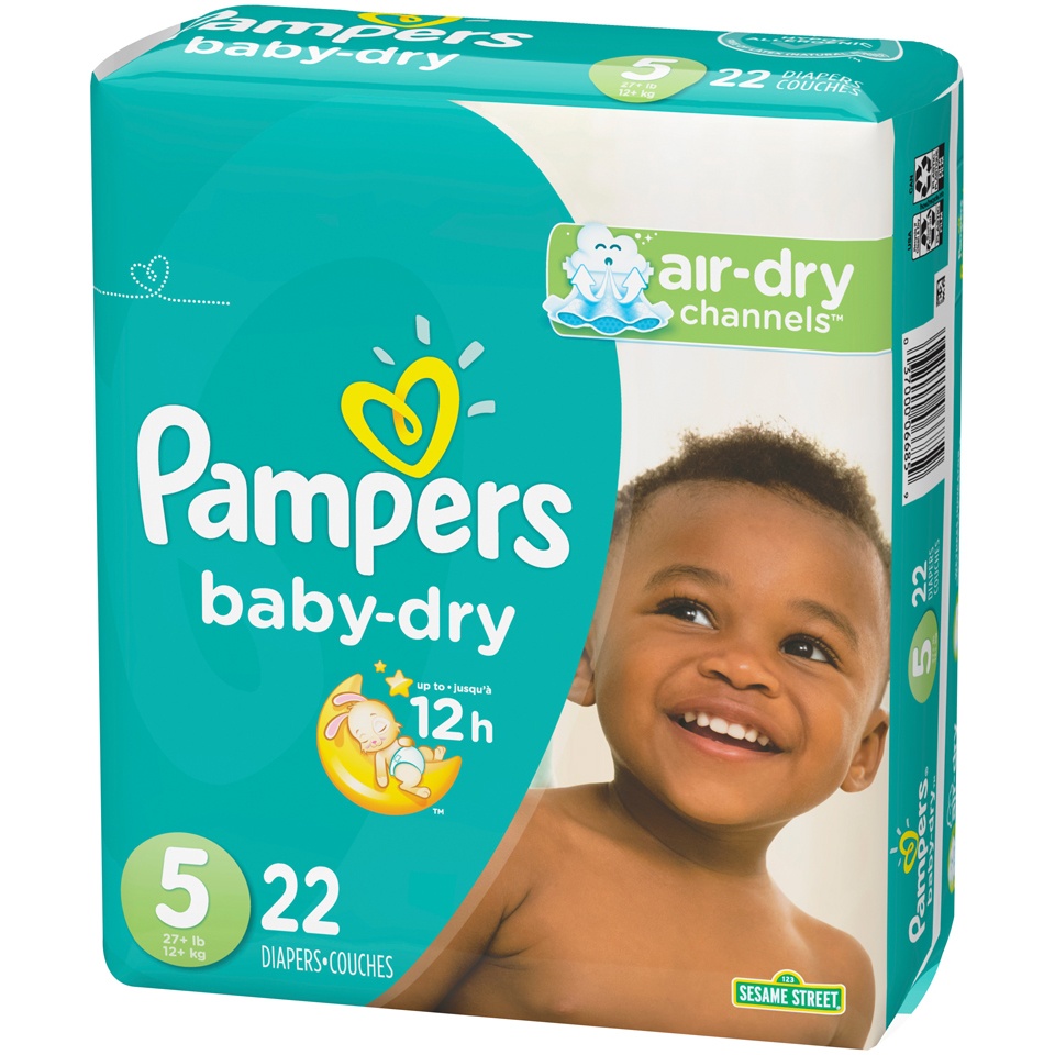 slide 3 of 3, Pampers Baby Dry Diapers, 22 ct
