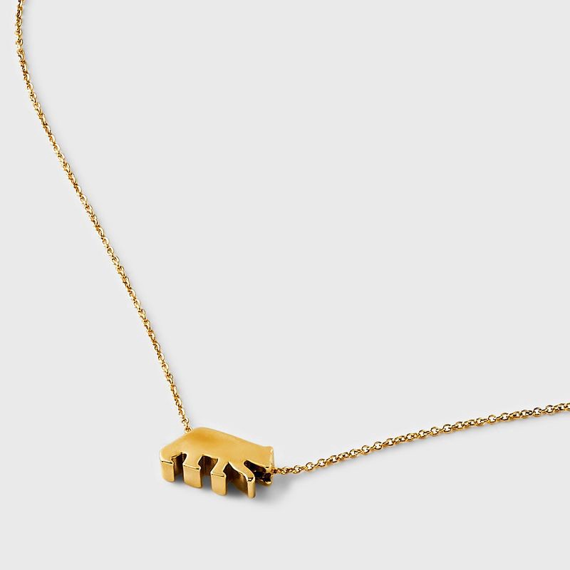 slide 7 of 11, Tiny Tags 14K Gold Ion Plated Mama Bear Chain Necklace - Gold, 1 ct