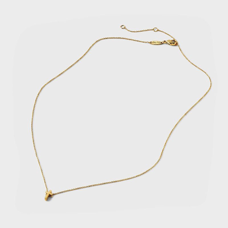 slide 4 of 11, Tiny Tags 14K Gold Ion Plated Cross Chain Necklace - Gold, 1 ct
