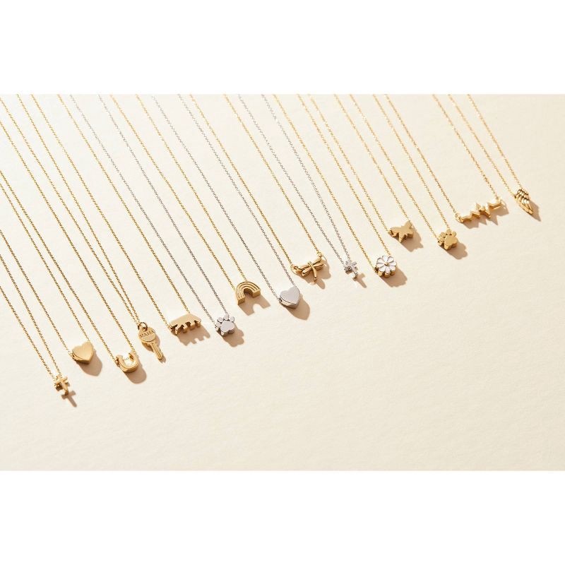 slide 5 of 11, Tiny Tags 14K Gold Ion Plated Cross Chain Necklace - Gold, 1 ct