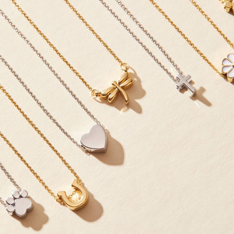 slide 8 of 10, Tiny Tags 14K Silver Plated Cross Chain Necklace - Silver, 1 ct