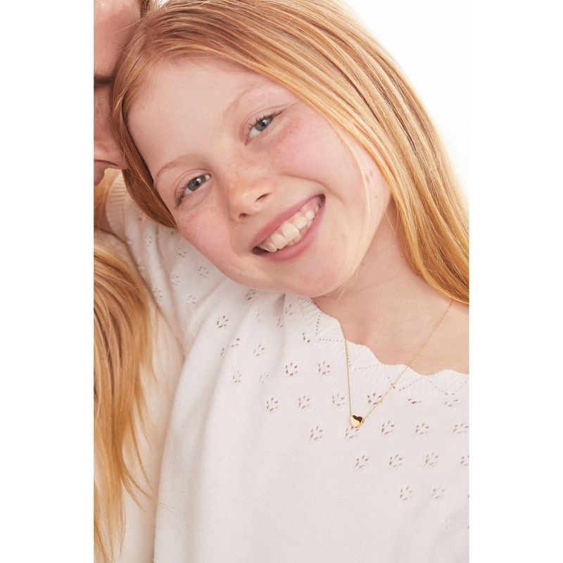 slide 10 of 12, Tiny Tags 14K Gold Ion Plated Valentines Heart Chain Necklace - Gold, 1 ct