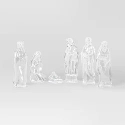 6pc Acrylic Christmas Nativity Scene Figurine Set - Wondershop™
