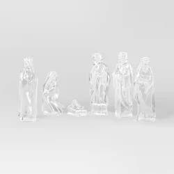 6pc Acrylic Christmas Nativity Scene Figurine Set - Wondershop™