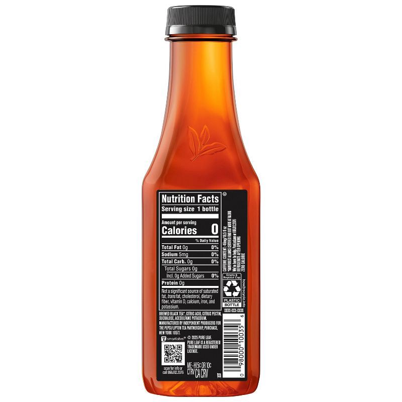 slide 2 of 6, PURE LEAF RTD Pure Leaf Zero Sugar Sweet Tea - 18.5 fl oz Bottle, 18.5 fl oz