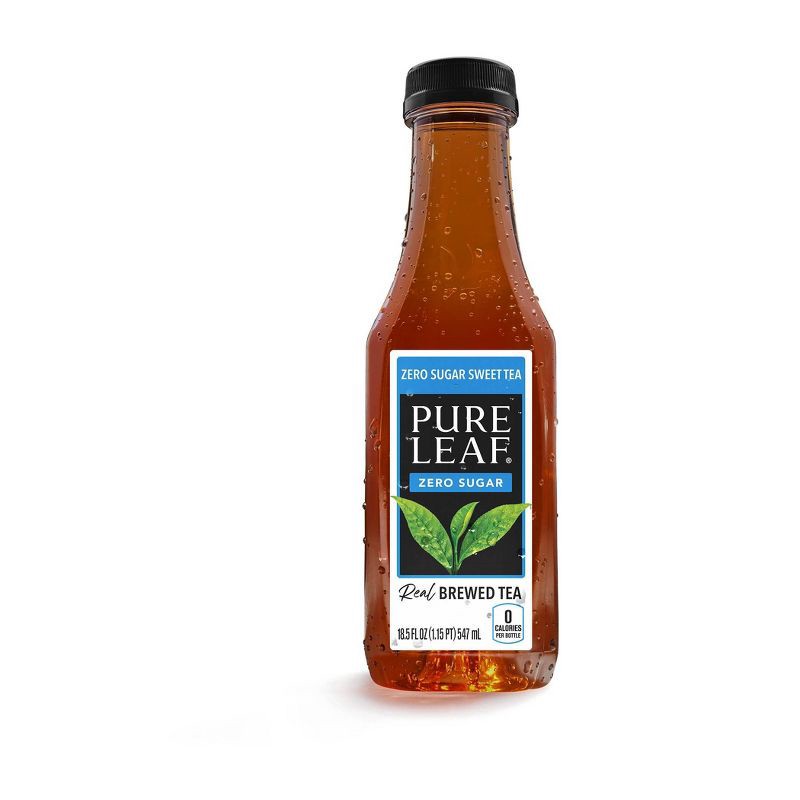 slide 4 of 6, PURE LEAF RTD Pure Leaf Zero Sugar Sweet Tea - 18.5 fl oz Bottle, 18.5 fl oz