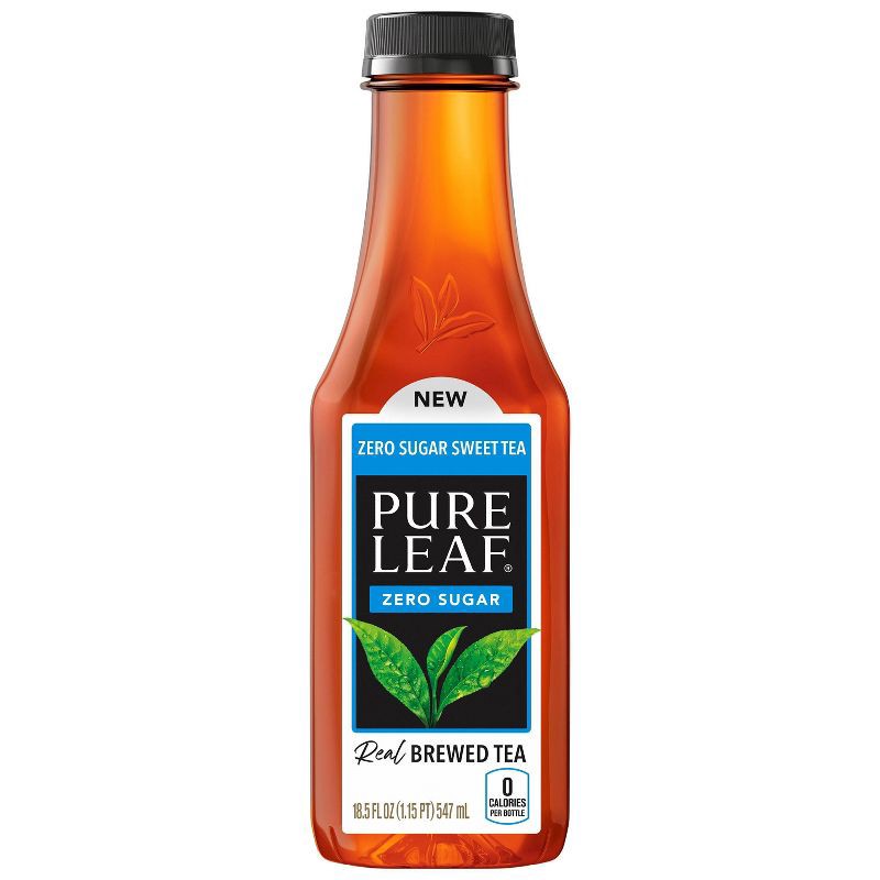 slide 1 of 4, PURE LEAF RTD Pure Leaf Zero Sugar Sweet Tea - 18.5 fl oz Bottle, 18.5 fl oz