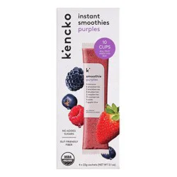 Kencko Purples Organic Instant Fruit & Veggie Smoothies Powdered Drink Mix - 4pk/.78 oz Packets