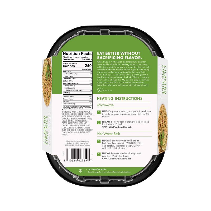 slide 2 of 3, Kevin's Natural Foods Kevin's Gluten Free Cilantro Lime Rice - 16oz, 16 oz