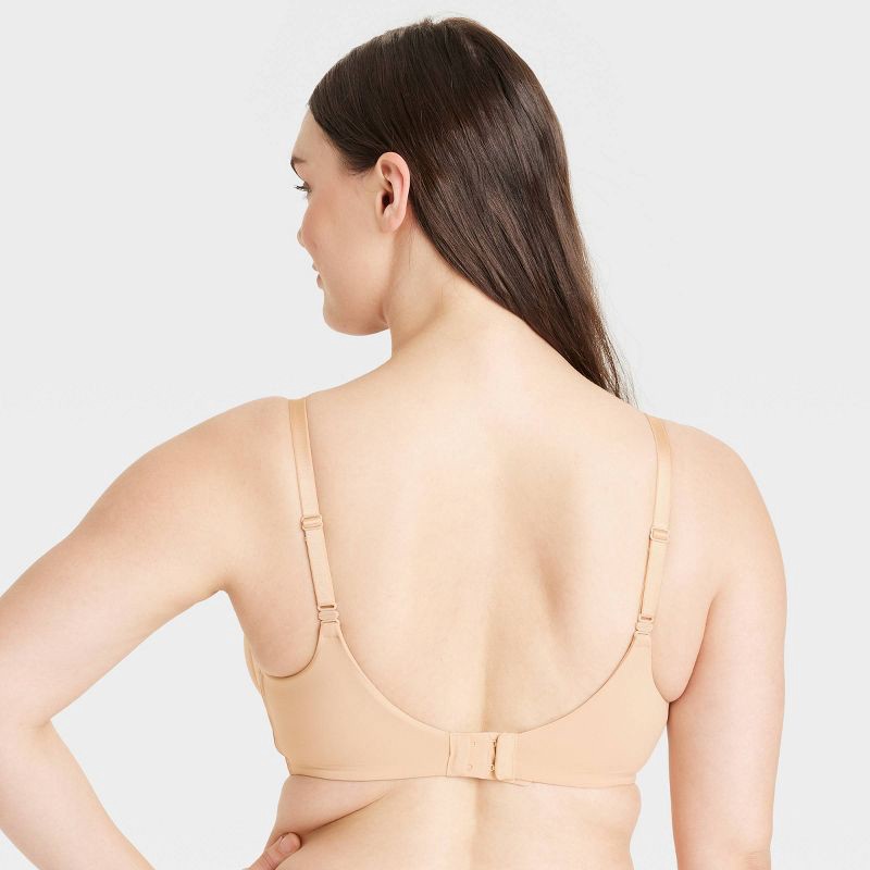 slide 5 of 5, Women's Wirefree Absorbent Nursing Bra - Auden™ Soft Beige 34B: Molded Wireless Cups, Adjustable Convertible Straps, 1 ct