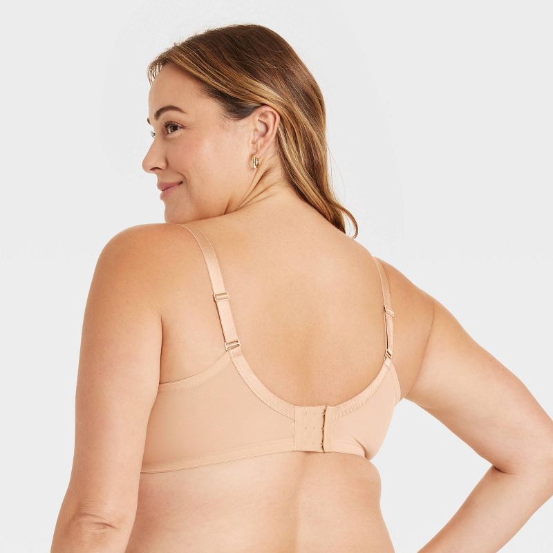 slide 2 of 3, Women's Demi Lightly Lined T-Shirt Bra - Auden™ Pearl Tan 46C: Molded Cup, Underwire, Adjustable Strap, Knit Microfiber, 1 ct