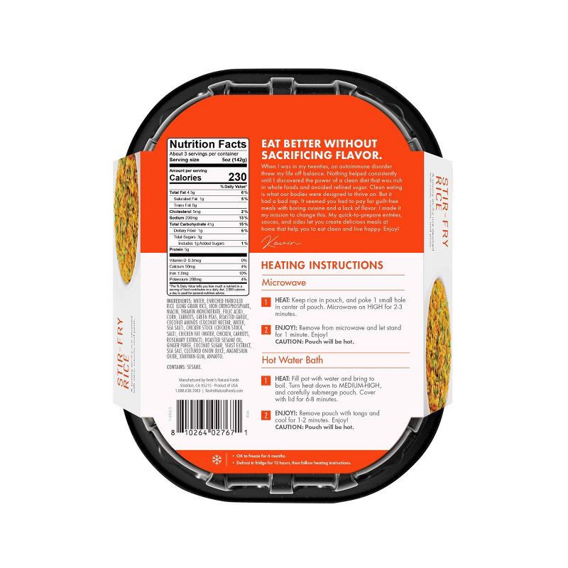 slide 2 of 3, Kevin's Natural Foods Kevin's Stir-Fry Rice Gluten Free - 16oz, 16 oz