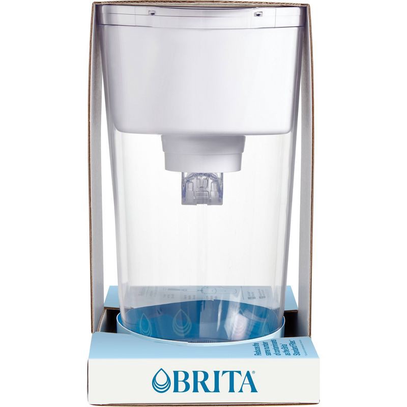 slide 10 of 12, Brita Water Filter 10-Cup Tahoe Water Pitcher Dispenser with Refillable Water Filter - White: BPA-Free, Filters Chlorine & Lead, 1 ct