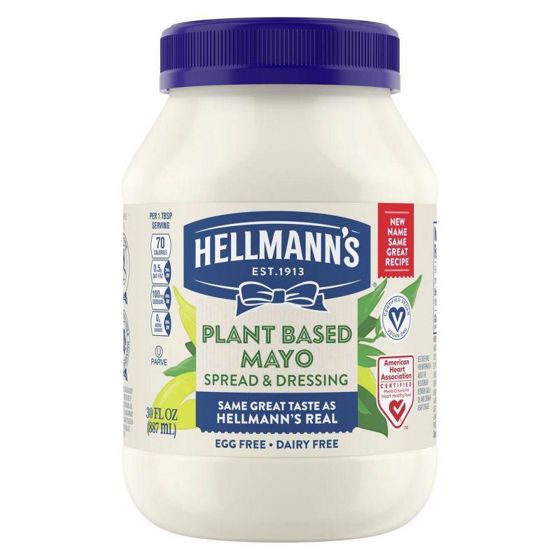 slide 2 of 9, Hellmann's Plant Based Mayo - 30 fl oz, 30 fl oz