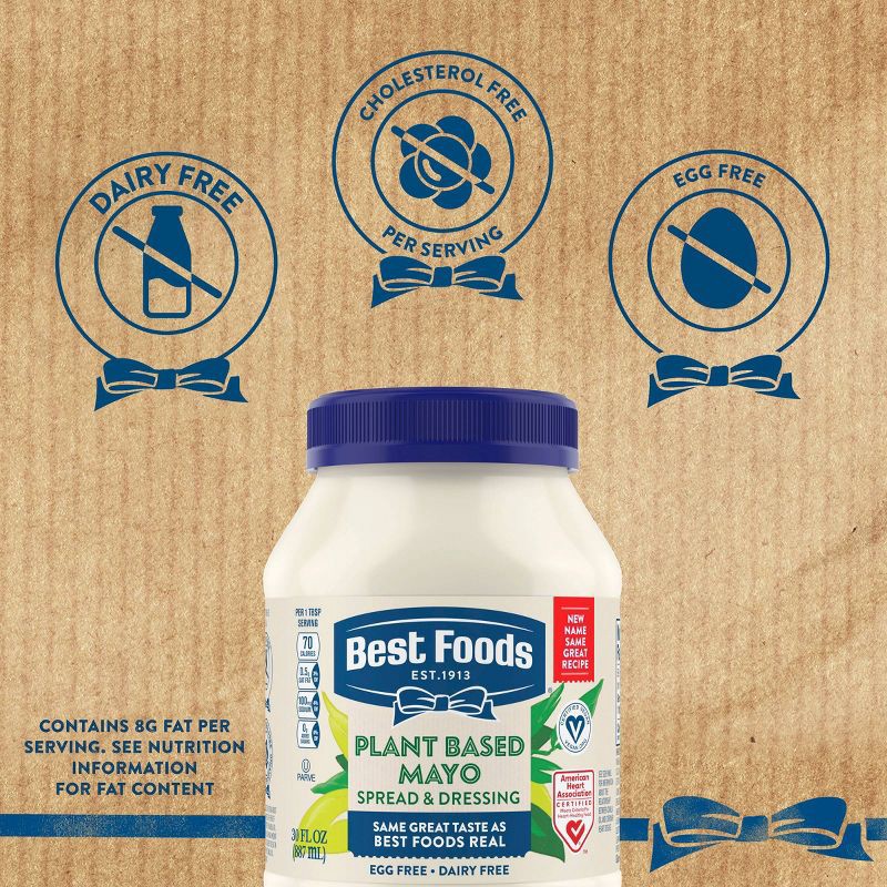 slide 6 of 9, Best Foods Plant Based Mayo - 30 fl oz, 30 fl oz