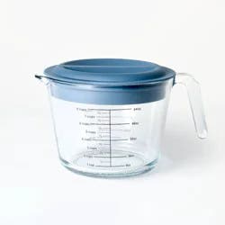 8 Cup Glass Measuring Cup with Lid - Figmint™: Borosilicate Glass, 2000ml Capacity, Dishwasher & Freezer Safe