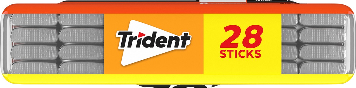 slide 5 of 9, Trident Tropical Twist Sugar Free Gum, 28 Piece Pocket Pack, per lb