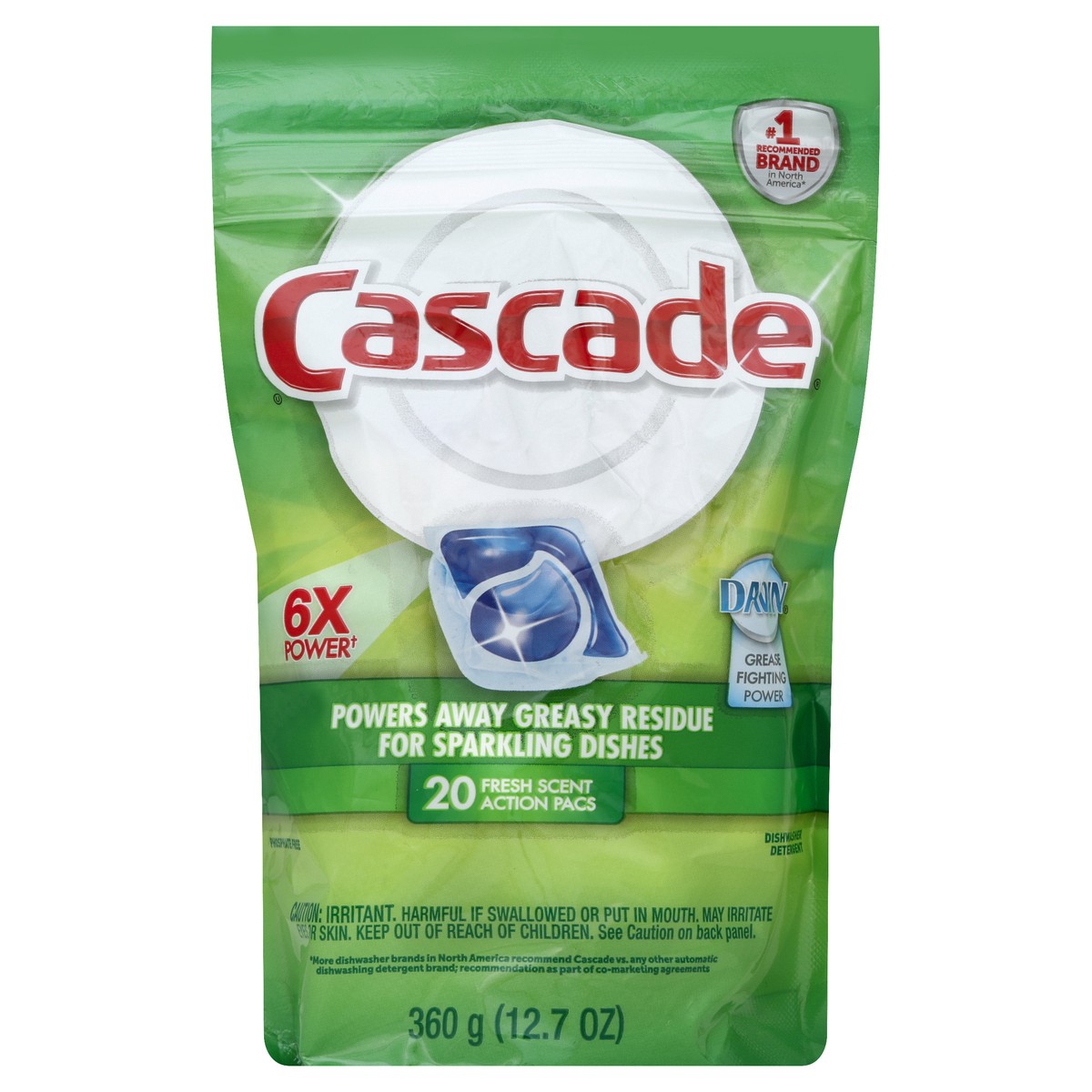 slide 3 of 3, Cascade Dishwasher Detergent 20 ea, 20 ct