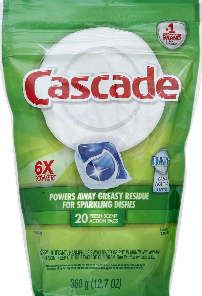 slide 1 of 3, Cascade Dishwasher Detergent 20 ea, 20 ct