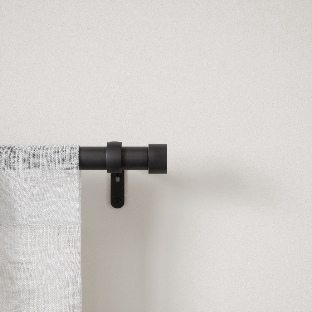 slide 3 of 3, Umbra Cappa 66 to Adjustable Curtain Rod - Brushed Black, 66-120 in