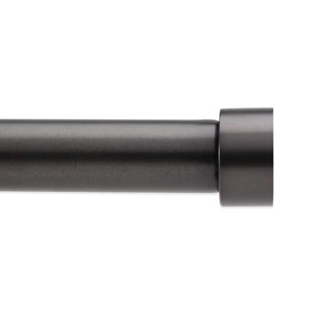 slide 1 of 3, Umbra Cappa 66 to Adjustable Curtain Rod - Brushed Black, 66-120 in