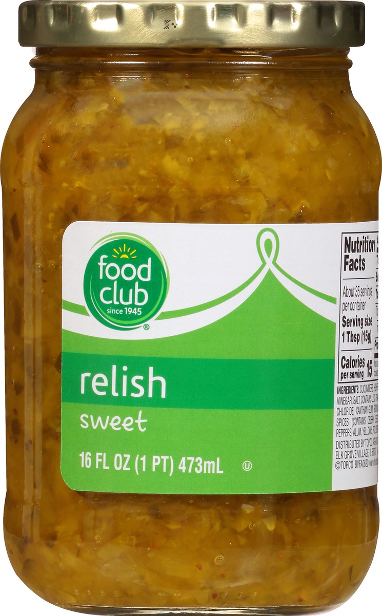 slide 9 of 10, Food Club Sweet Relish, 16 oz