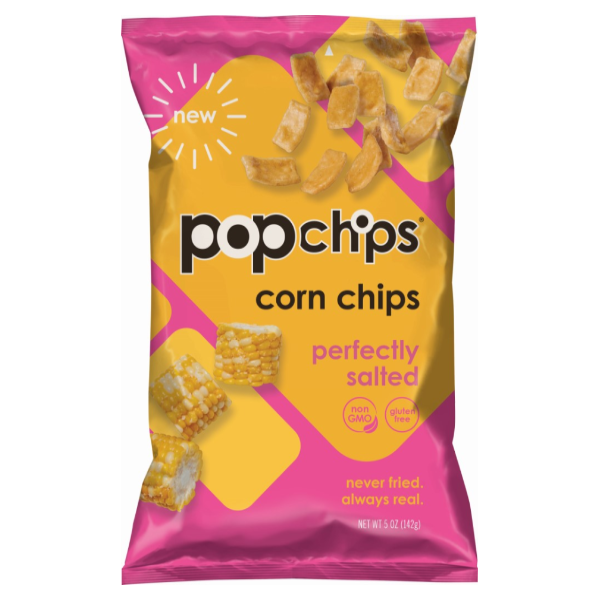 slide 1 of 1, popchips Corn Chips, Perfectly Salted, 5 oz