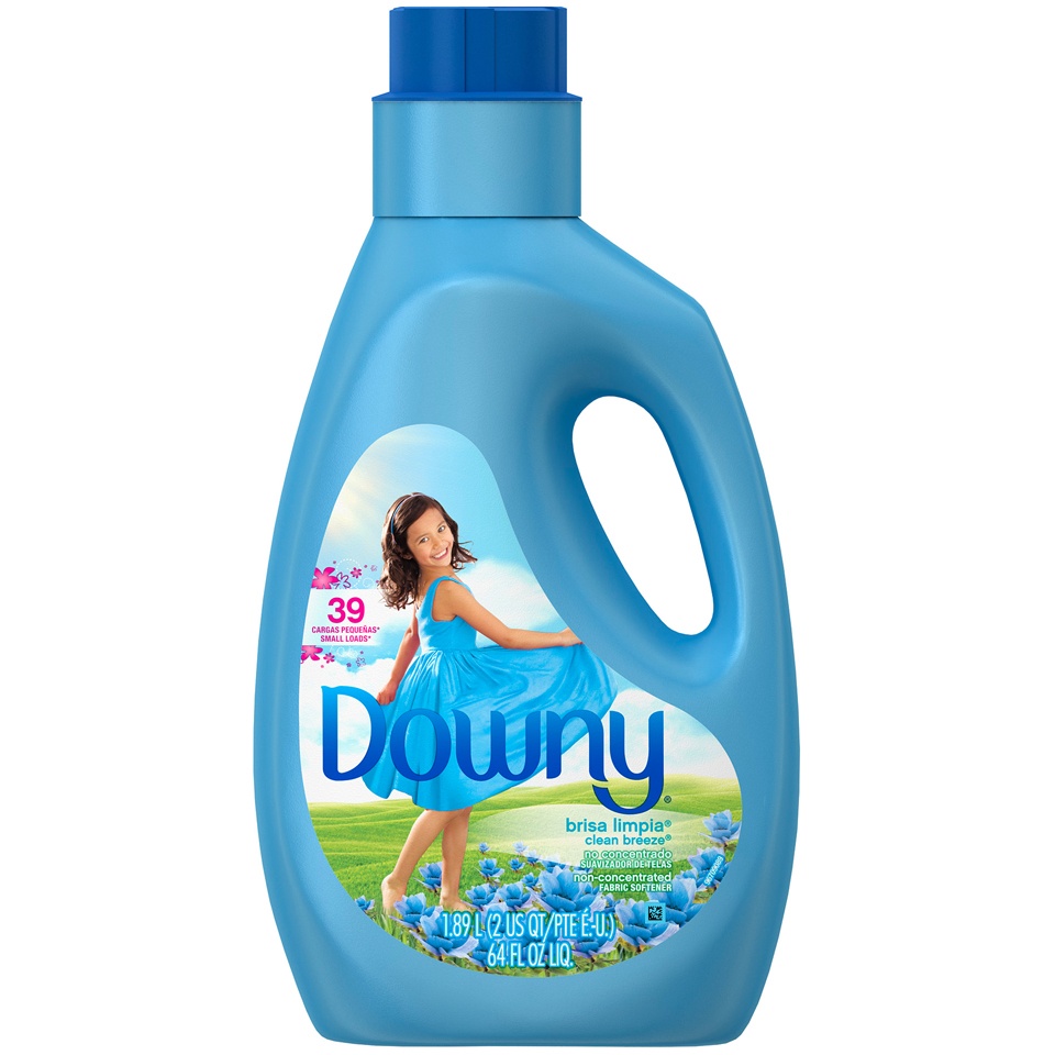 slide 2 of 2, Downy Fabric Softener Liquid, Clean Breeze, 64 fl oz