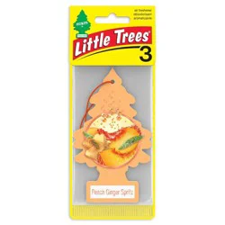 Little Trees Peach Ginger Spritz 3pk Air Fresheners: Car Freshener Tree, Non-Powered, Disposable, Orange, 8-Day Duration